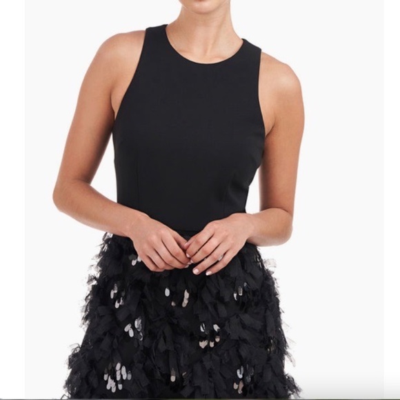 NWT JS Collections Black Ruffle Evening Gown 4 - Picture 14 of 14